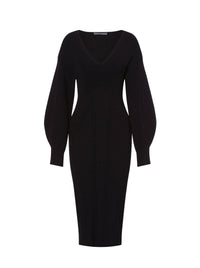 Robe midi en maille - Black