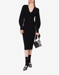 Robe midi en maille - Black