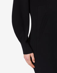 Robe midi en maille - Black