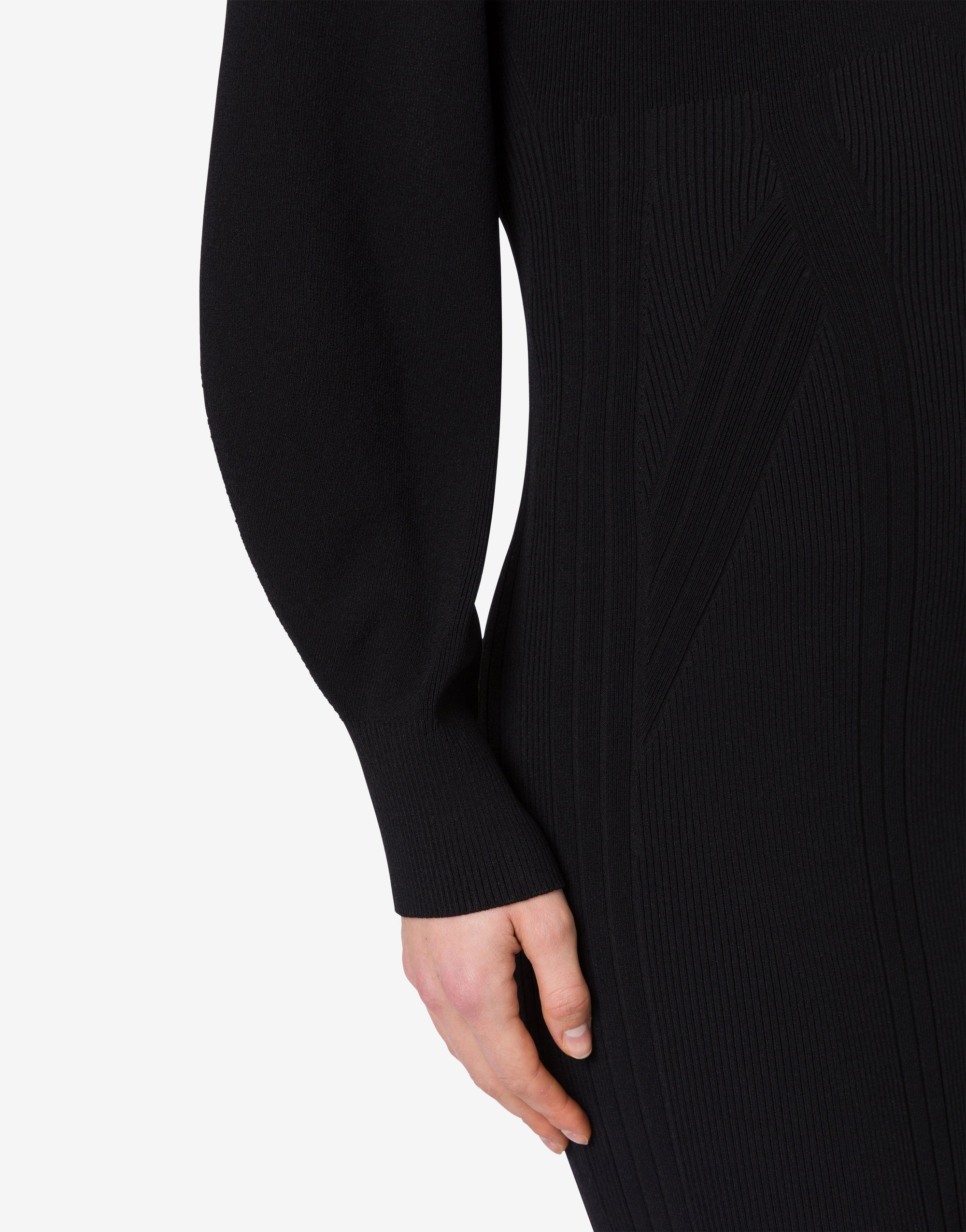 Robe midi en maille - Black