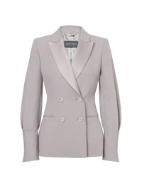 Veste croisée en satin - Grey