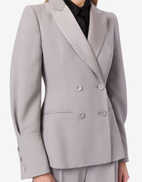 Veste croisée en satin - Grey