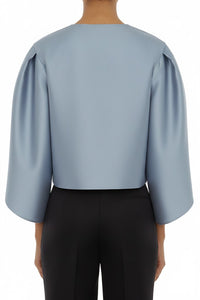 Veste courte à manches tulipe - Grey