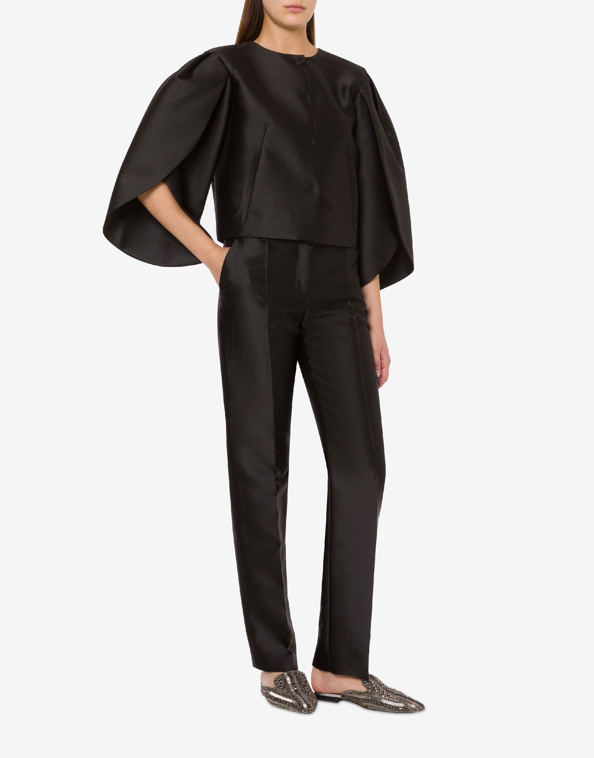 Veste courte à manches tulipe - Black