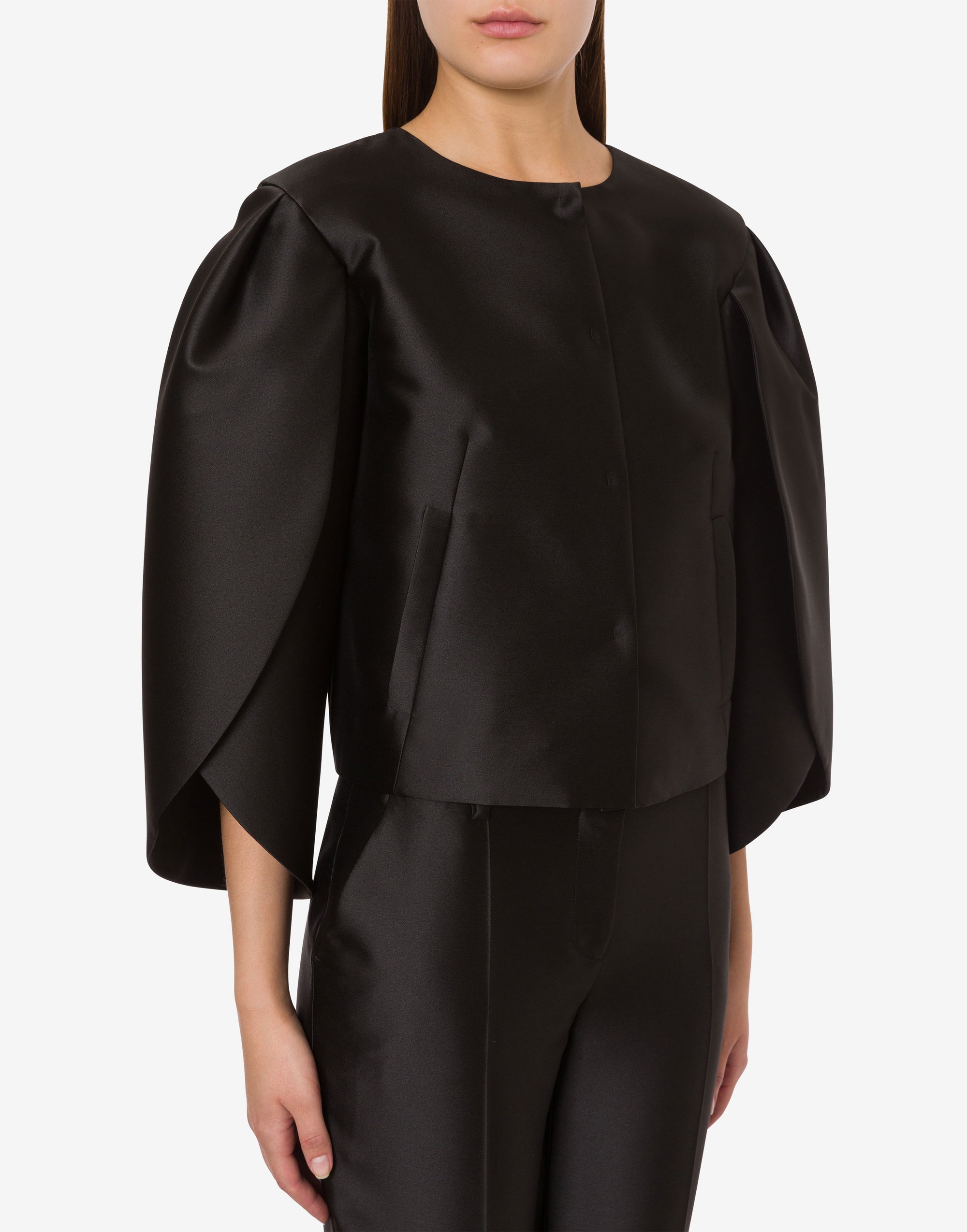 Veste courte à manches tulipe - Black