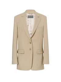Veste en toile de laine stretch - Beige