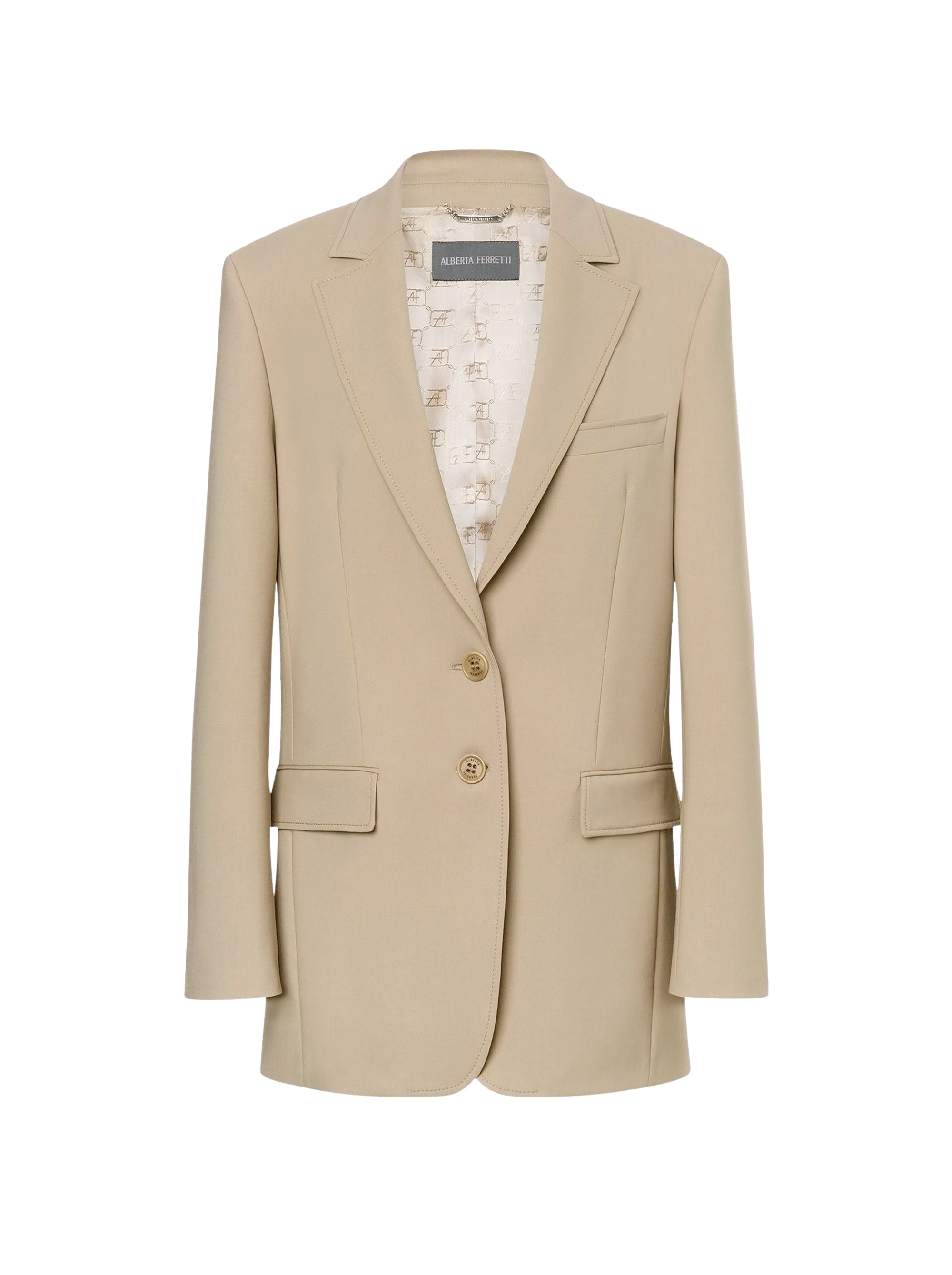 Veste en toile de laine stretch - Beige