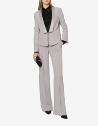 Satin rhinestone jacket - Grey