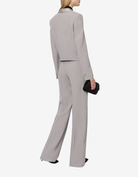Satin rhinestone jacket - Grey