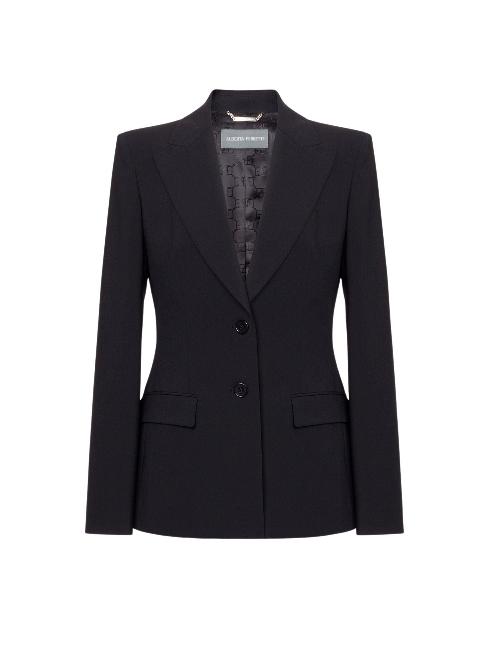 Veste en laine structuré - Black