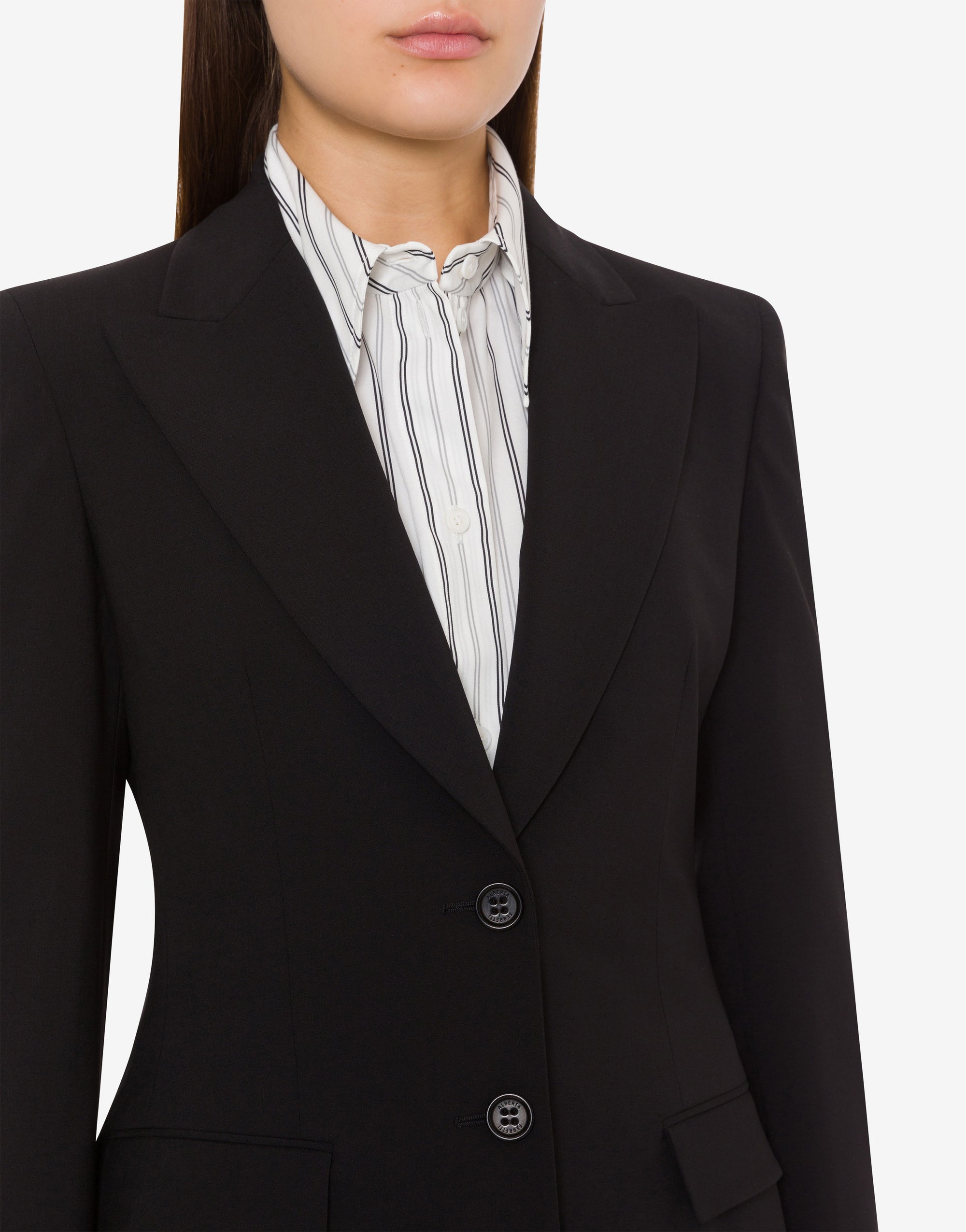 Veste en laine structuré - Black
