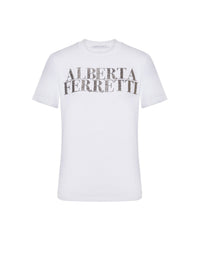 T-shirt en coton avec logo brodé - White