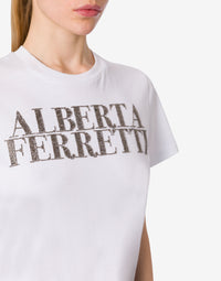 T-shirt en coton avec logo brodé - White