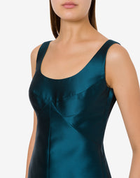 Shiny fitted tank top - Blue