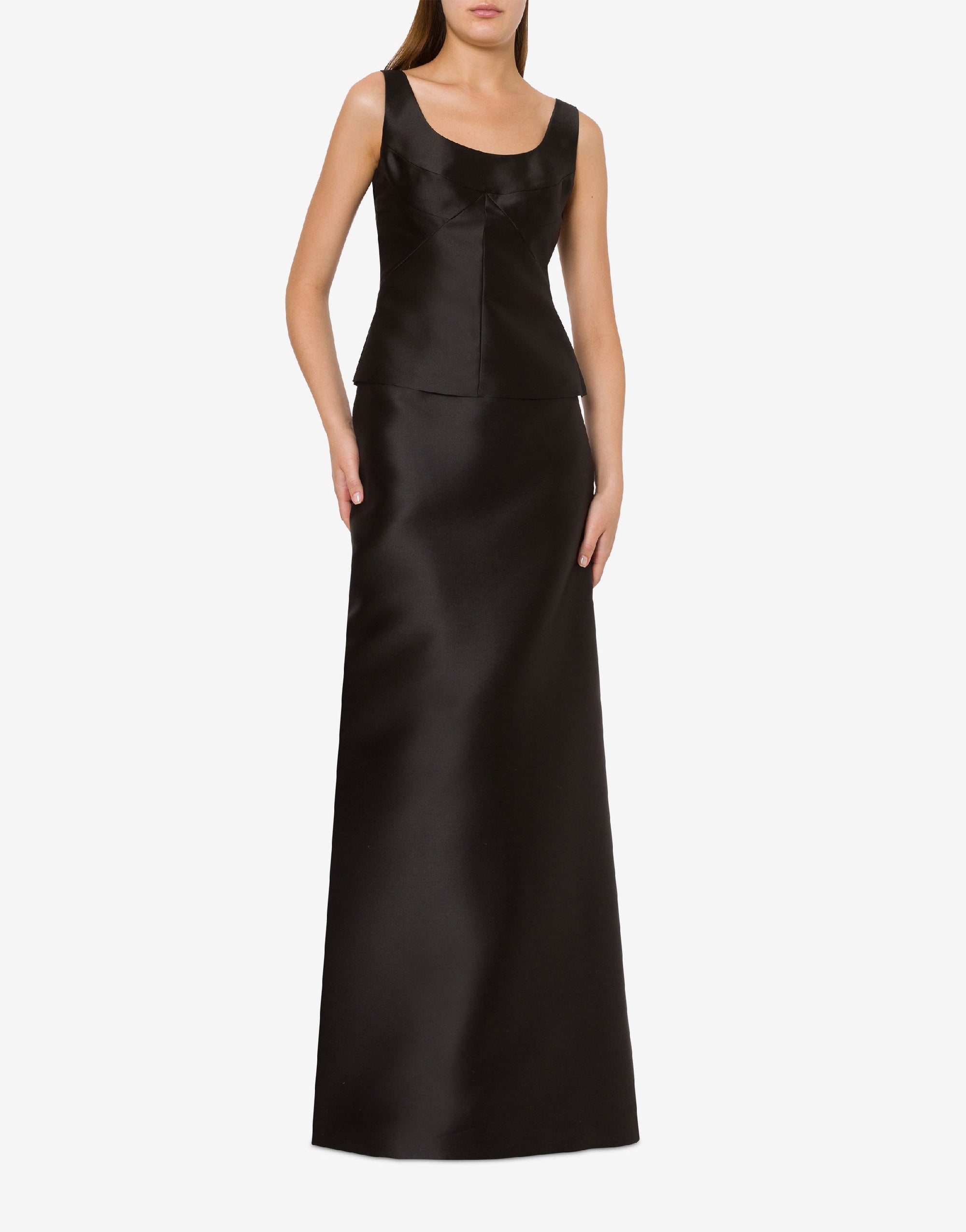Shiny fitted tank top - Black