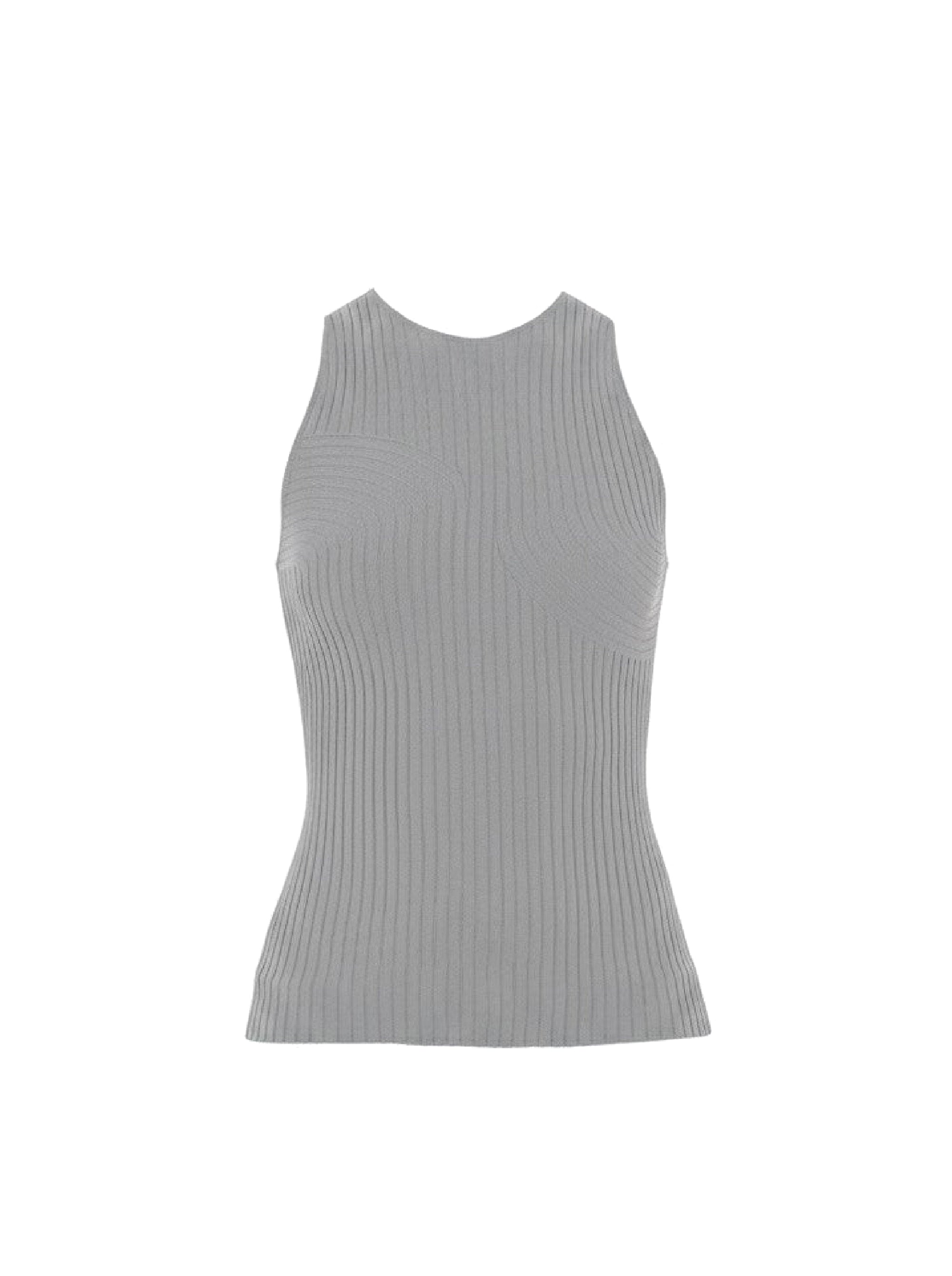 Débardeur en maille côtelée - Grey