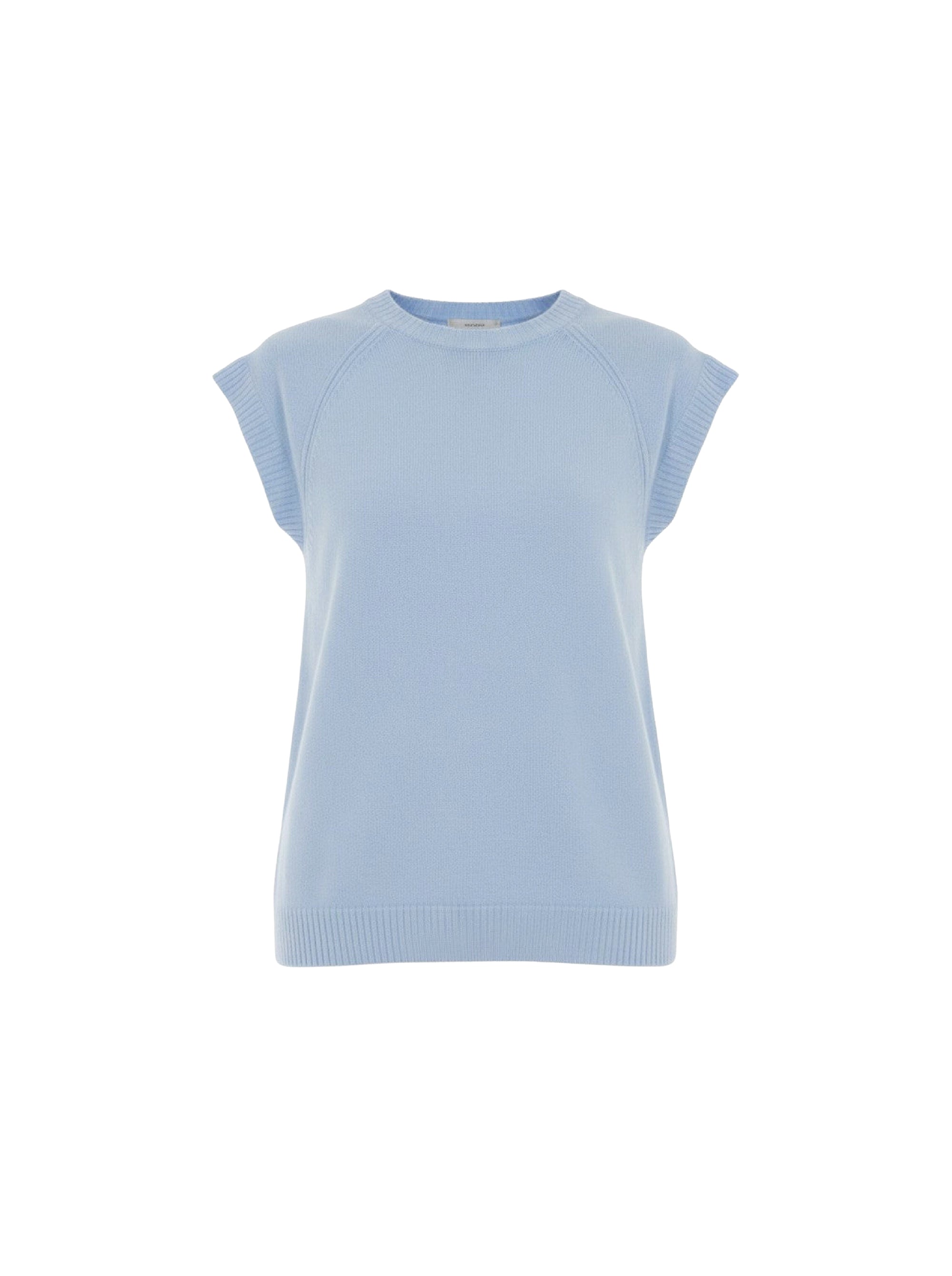 Top en laine à manches cap - Blue