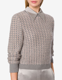 Pull en laine mélangée - Grey