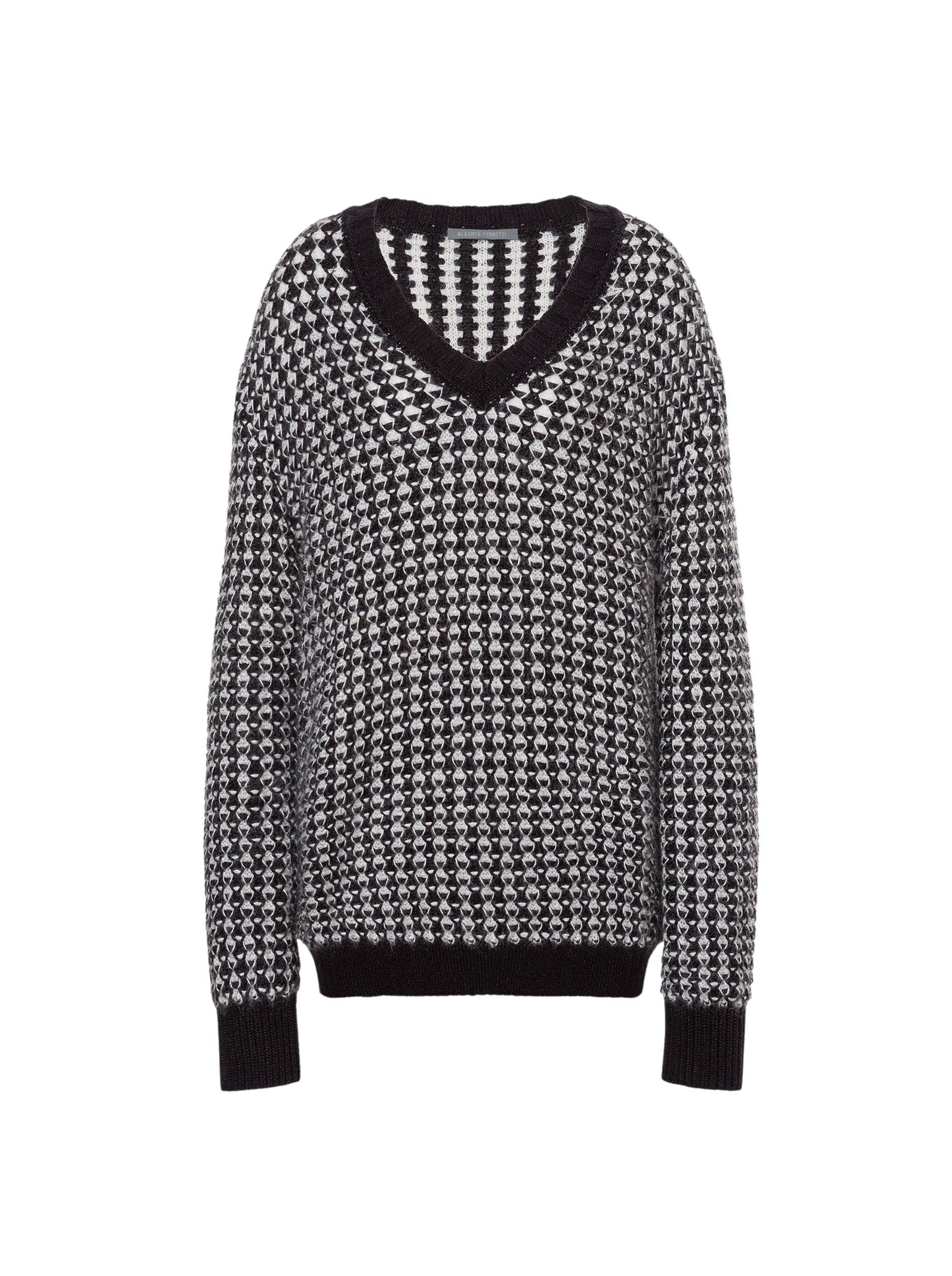 Pull oversize en mohair mélangé - Dark Grey