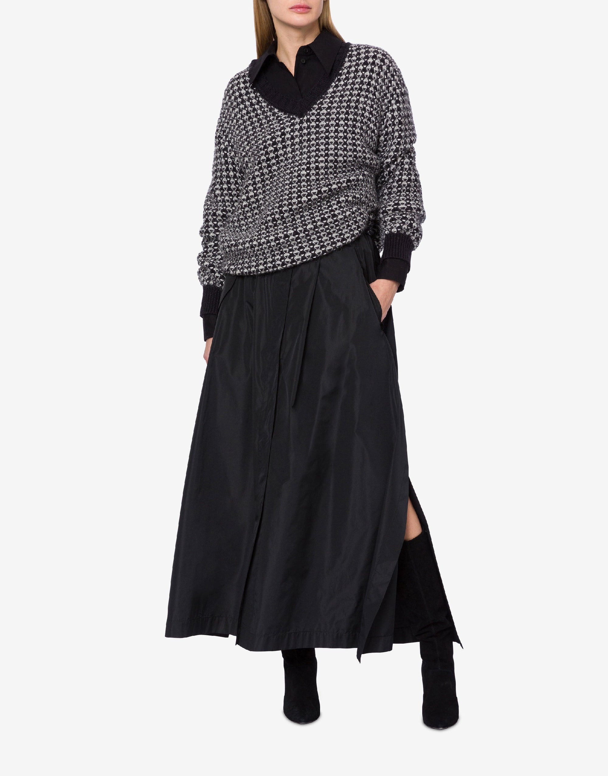 Pull oversize en mohair mélangé - Dark Grey