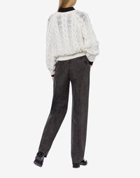 Pull ajouré en laine - Ivory
