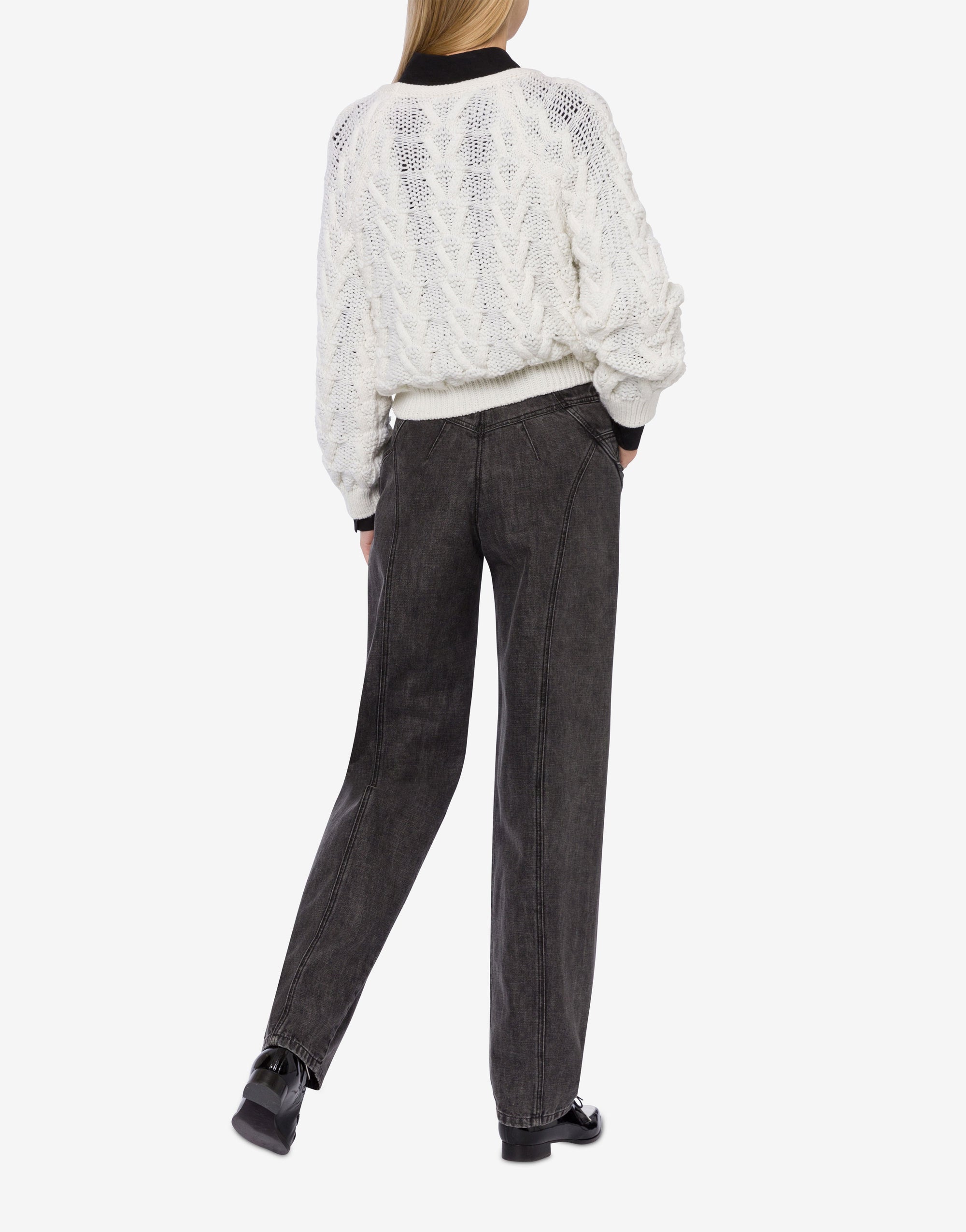 Pull ajouré en laine - Ivory