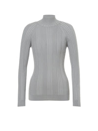 Pull côtelé en laine - Grey