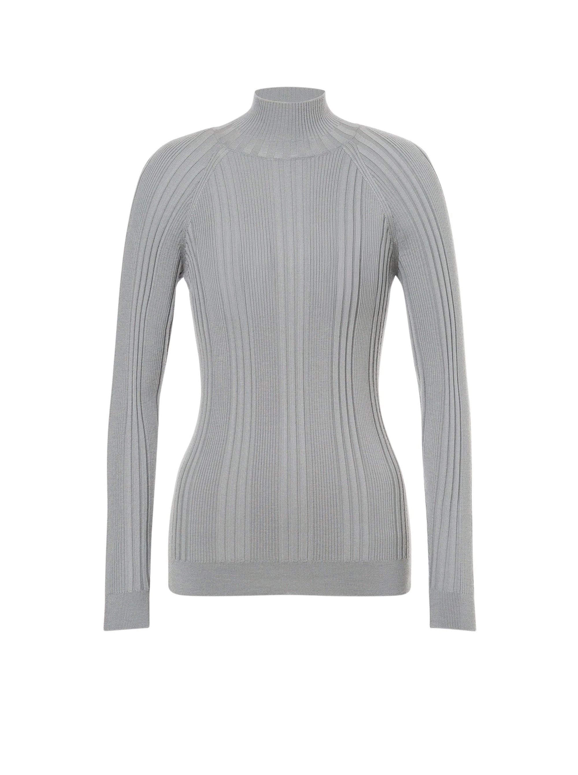 Pull côtelé en laine - Grey