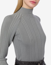 Pull côtelé en laine - Grey