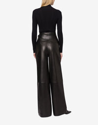 Pull côtelé en laine - Black