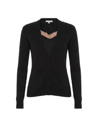 Top en laine à encolure en v - Dark Grey