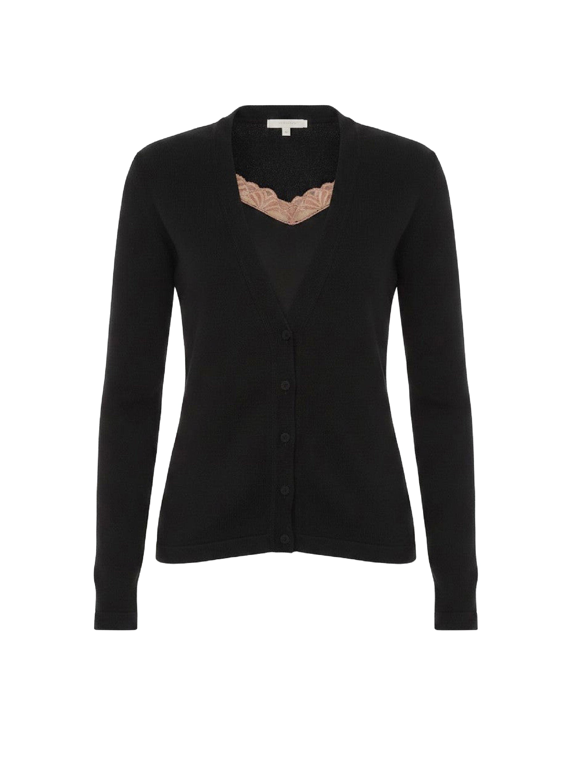 Top en laine à encolure en v - Dark Grey