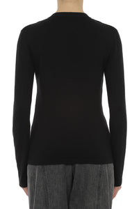 Top en laine à encolure en v - Dark Grey