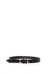 Ceinture en cuir à boucle métallique - Black