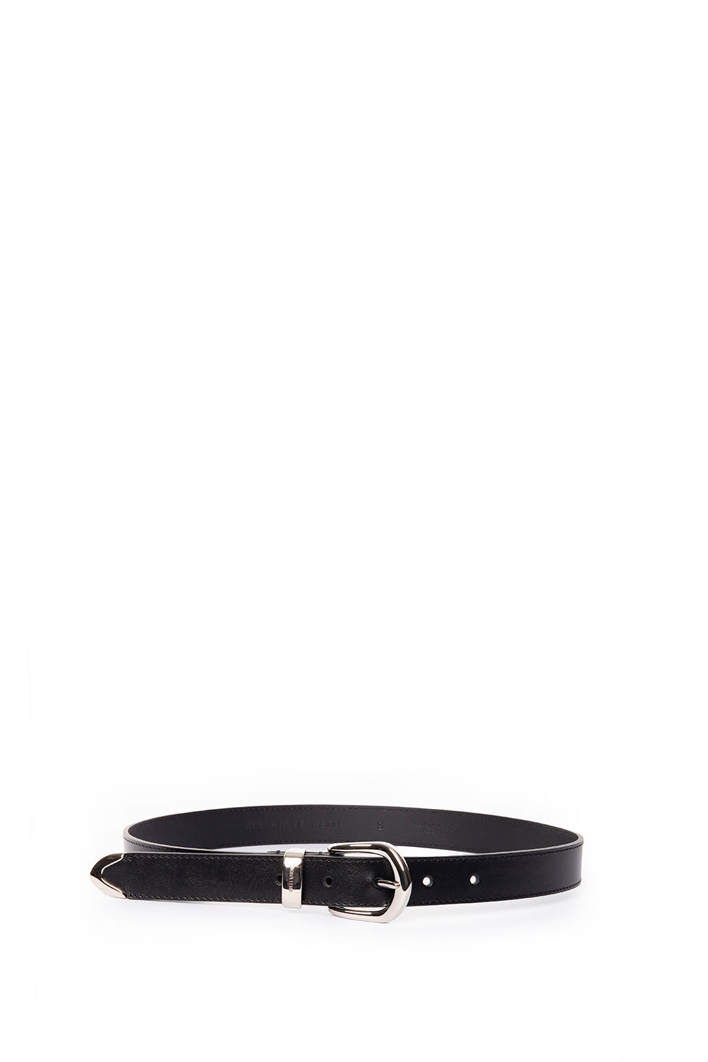 Ceinture en cuir à boucle métallique - Black