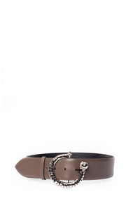 Ceinture en cuir à boucle - Grey