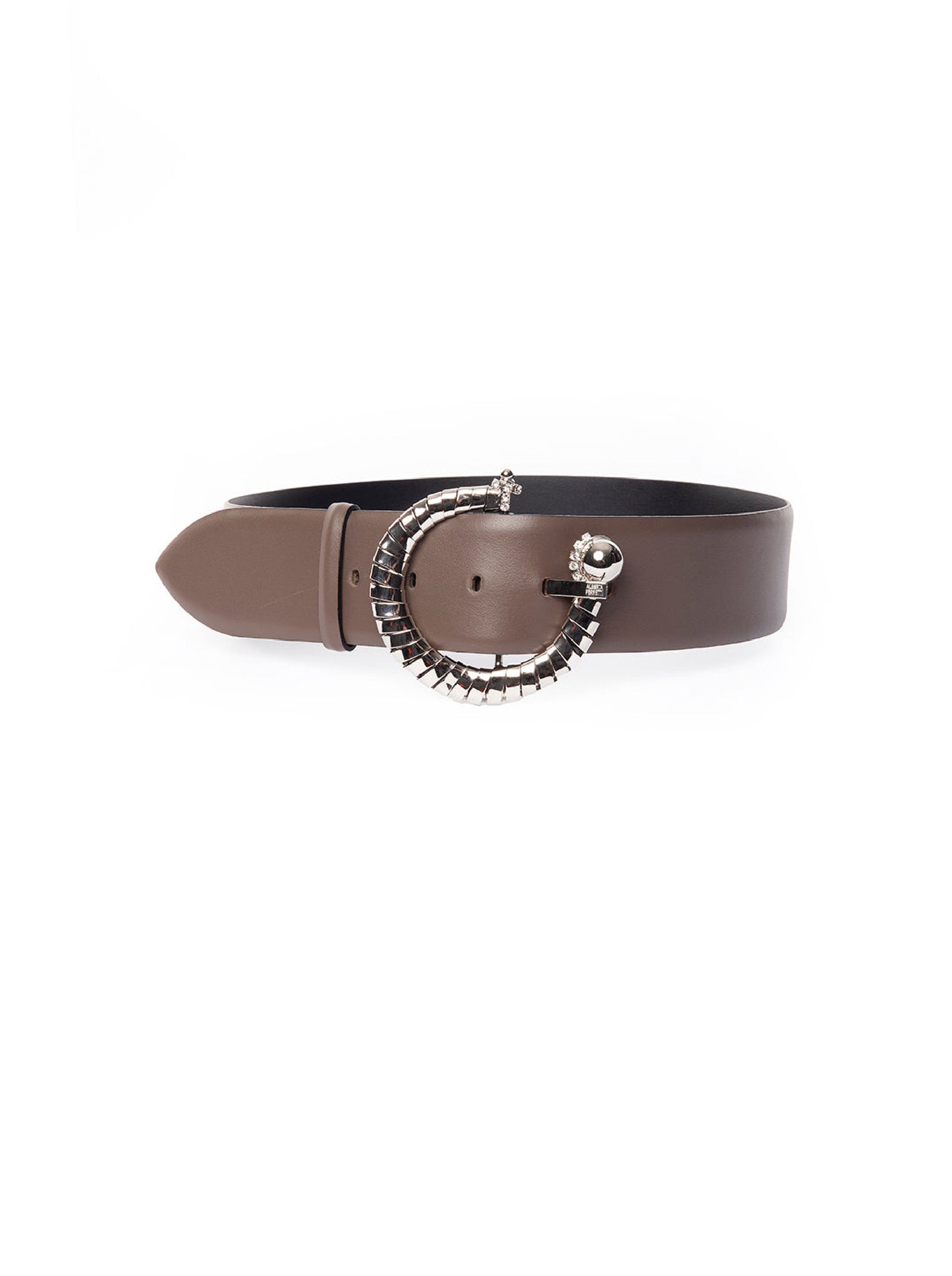 Ceinture en cuir à boucle - Grey