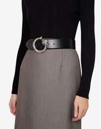 Ceinture en cuir à boucle - Grey