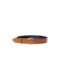 Ceinture en cuir à boucle - Brown