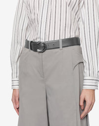 Ceinture en cuir à boucle - Brown