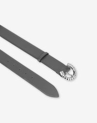 Ceinture en cuir à boucle - Grey