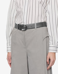 Ceinture en cuir à boucle - Grey