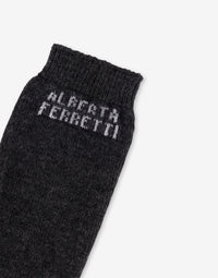 Chaussettes en laine et soie - Dark Grey