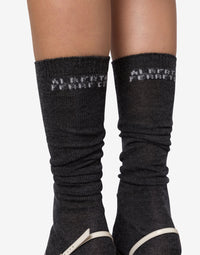 Chaussettes en laine et soie - Dark Grey