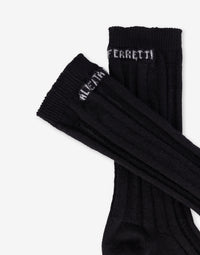 Chaussettes en laine et soie - Dark Grey
