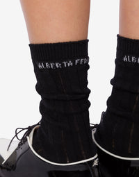 Chaussettes en laine et soie - Dark Grey