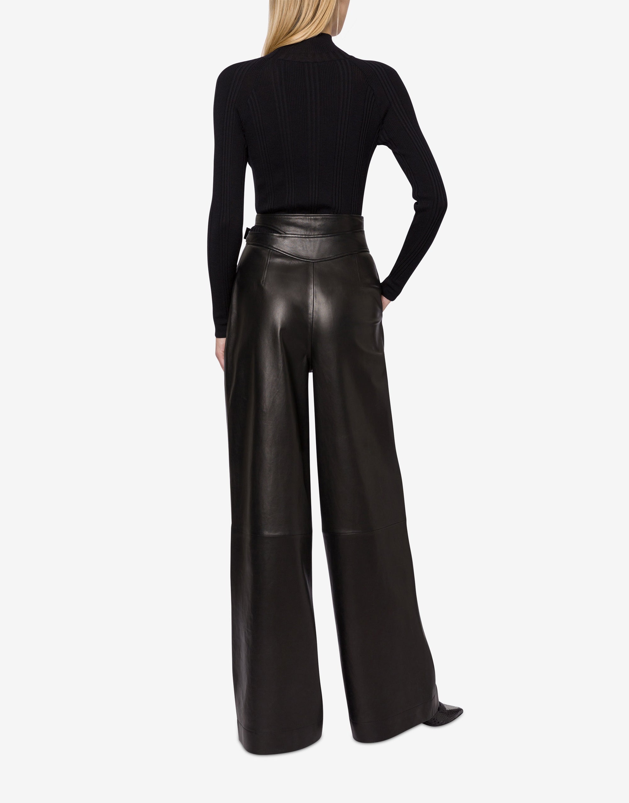 Pantalon en daim brillant - Black