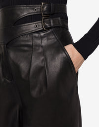 Pantalon en daim brillant - Black