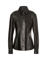 Chemise en daim brillant - Black