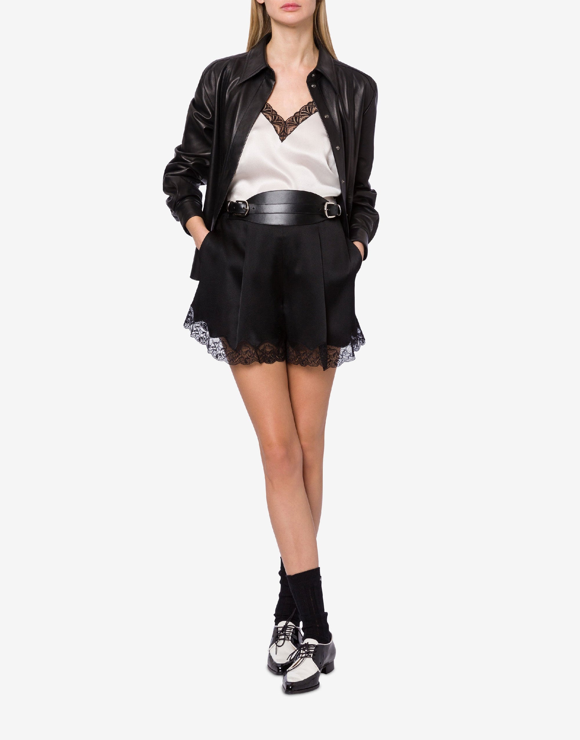 Chemise en daim brillant - Black